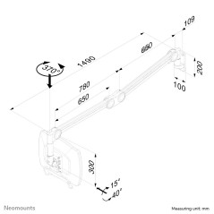 Neomounts Supporto a parete per monitor medicali