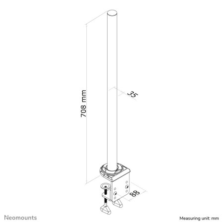 Neomounts Tubo telescopico da scrivania