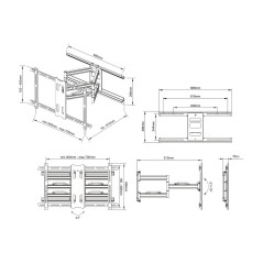 Multibrackets 6713 Supporto TV a parete 2,03 m (80") Nero