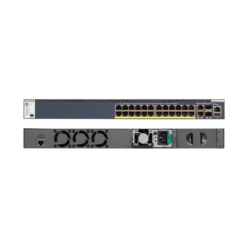 NETGEAR M4300-28G-PoE+(1000W)/US/EMEA Gestito Gigabit Ethernet (10/100/1000) Supporto Power over Ethernet (PoE) 1U Nero