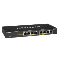 NETGEAR GS308PP Non gestito Gigabit Ethernet (10 100 1000) Supporto Power over Ethernet (PoE) Nero