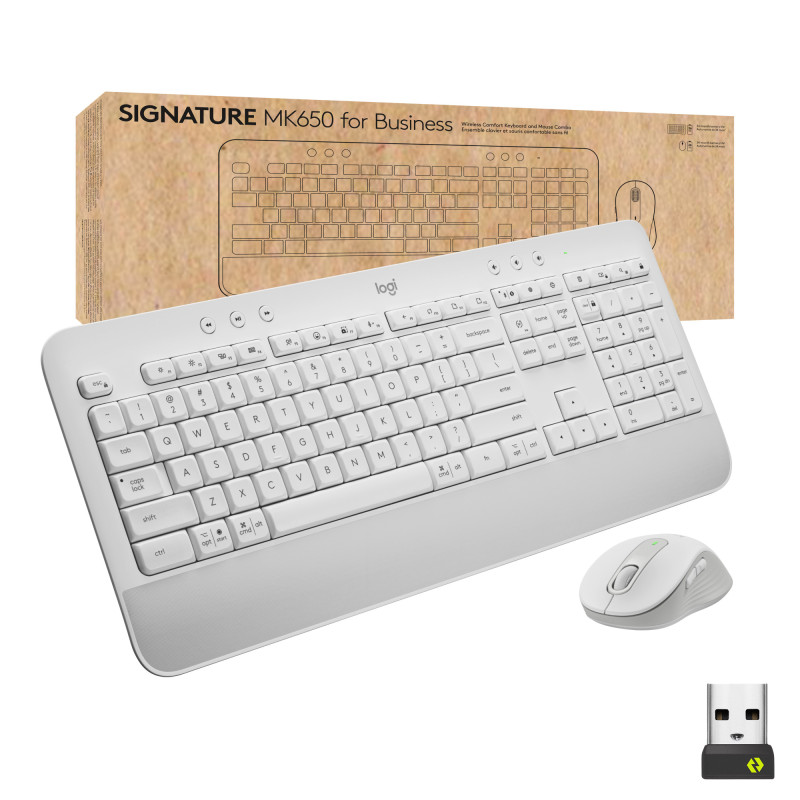 Logitech Signature MK650 Combo For Business tastiera Mouse incluso Ufficio Bluetooth QWERTZ Svizzere Bianco