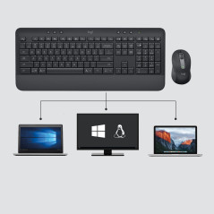 Logitech Signature MK650 Combo For Business tastiera Mouse incluso Ufficio Bluetooth QWERTZ Svizzere Grafite