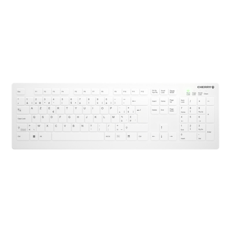 CHERRY AK-C8112 tastiera Medico RF Wireless AZERTY Belga Bianco