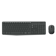 Logitech MK235 tastiera Mouse incluso Casa USB AZERTY Belga Grigio