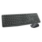 Logitech MK235 tastiera Mouse incluso Casa USB AZERTY Belga Grigio