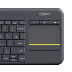 Logitech K400 Plus Tv tastiera Casa RF Wireless AZERTY Belga Nero