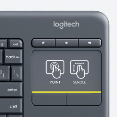 Logitech K400 Plus Tv tastiera Universale RF Wireless QWERTZ Svizzere Nero