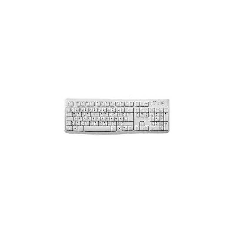 Logitech Keyboard K120 for Business tastiera Ufficio USB QWERTZ Tedesco Bianco