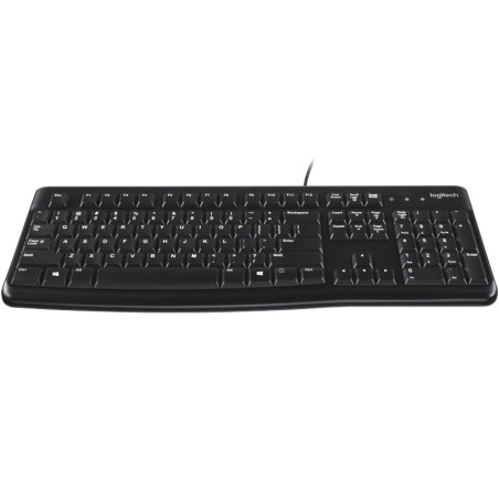 Logitech K120 Corded Keyboard tastiera Ufficio USB QWERTY Inglese UK Nero