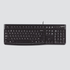 Logitech K120 Corded Keyboard tastiera USB QWERTZ Svizzere Nero