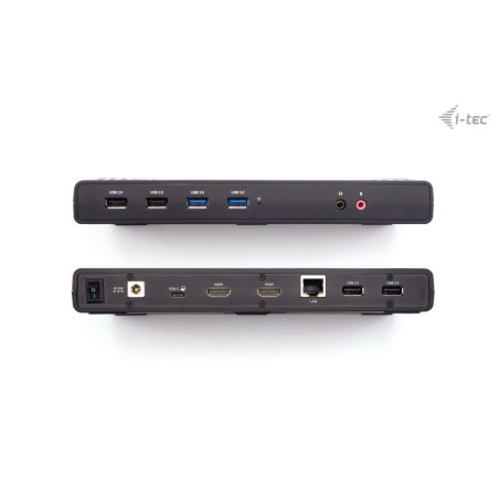 i-tec USB 3.0 / USB-C / Thunderbolt Dual Display Docking Station + Power Delivery 100W