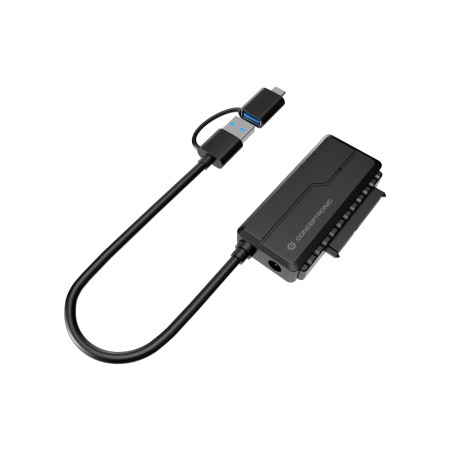 Conceptronic ABBY21B adattatore per inversione del genere dei cavi USB Type-A SATA 22-pin Nero