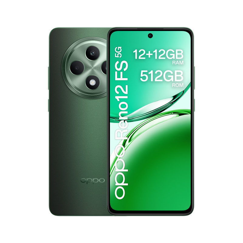 OPPO Reno12 FS 5G AI Smartphone, Tripla fotocamera 50+8+2MP, Selfie 32MP, Display 6.67” 120HZ AMOLED FHD+, 5000mAh, RAM 24 GB