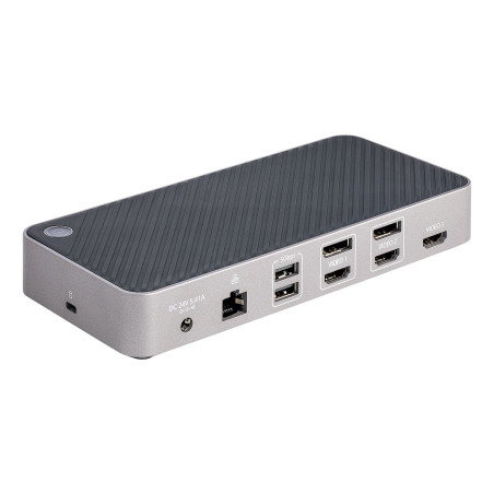 StarTech.com Docking station USB-C per Tre Monitor - Dock USB C Triplo HDMI/DP 4K - Hub USB a 5 Porte - GbE - PD 100W - Docking