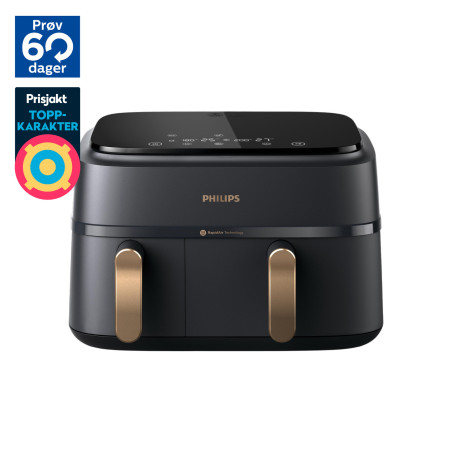 Philips 3000 series Airfryer con doppio cestello, friggitrice ad aria da 9.0L, 8 programmi, App per ricette NA352 00