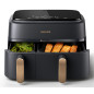 Philips 3000 series Airfryer con doppio cestello, friggitrice ad aria da 9.0L, 8 programmi, App per ricette NA352/00