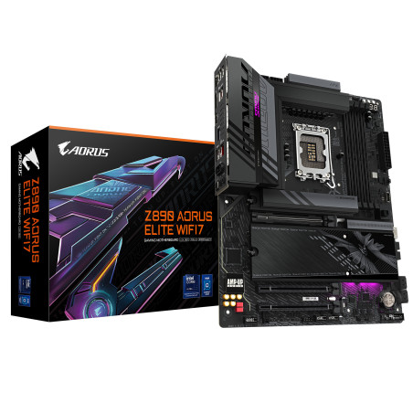 GIGABYTE Z890 AORUS ELITE WIFI7 Scheda Madre - Supporta CPU Intel Core Ultra (Serie 2), VRM a 16+1+2 fasi, fino a 8800MHz DDR5