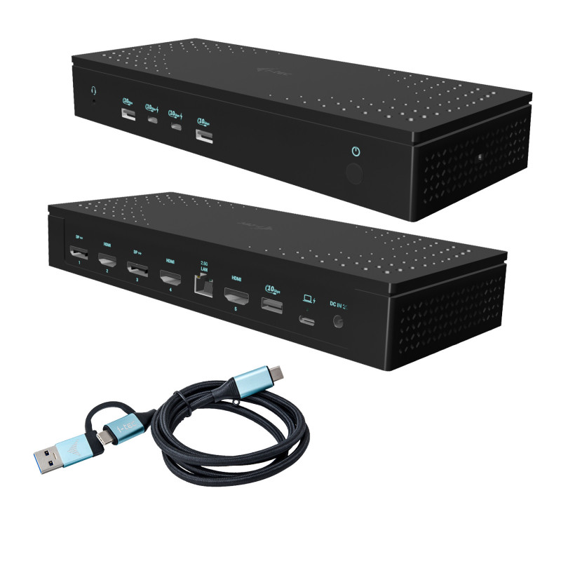 i-tec CA5MONITORDOCKPDUK replicatore di porte e docking station per laptop Cablato USB 3.2 Gen 1 (3.1 Gen 1) Type-C Nero