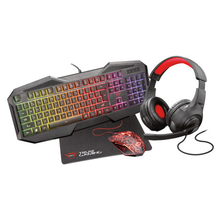 Trust GXT 1180RW tastiera Mouse incluso Gaming USB Italiano Nero