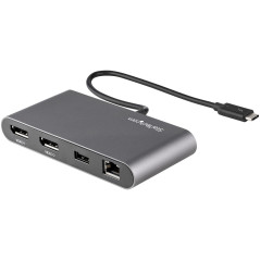 StarTech.com Thunderbolt 3 Mini Dock - Docking Station TB3 portatile per doppio monitor DisplayPort 4K 60Hz -USB- A hub (USB