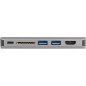 StarTech.com Adattatore multiporta USB C - Mini dock da viaggio USB-C con HDMI 4K o VGA 1080p - Hub USB 3.0 3x, SD, GbE, audio,