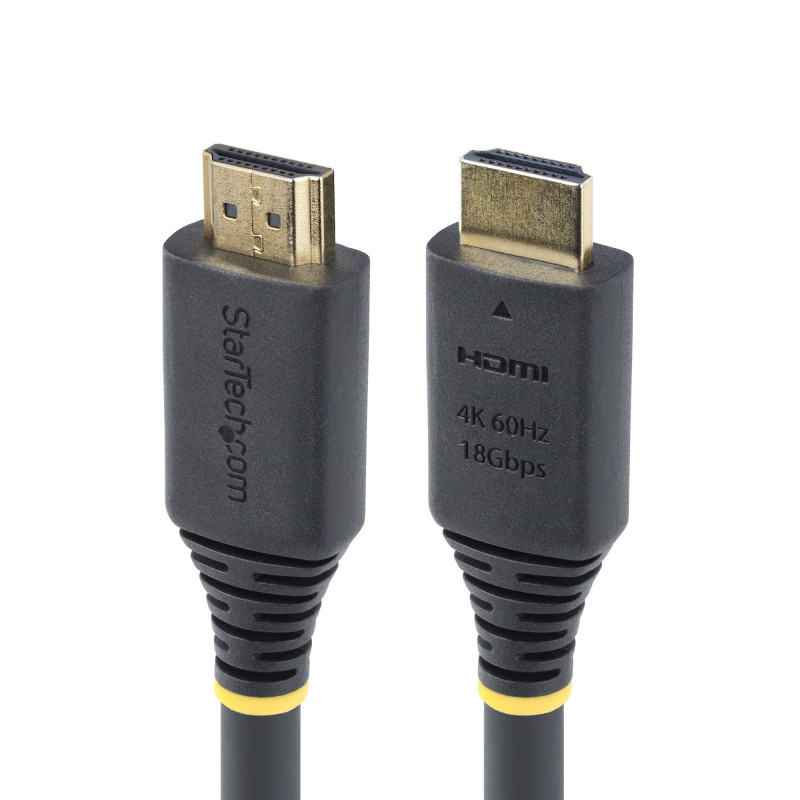 StarTech.com Cavo HDMI 2.0 Certificato Premium da 5m ad Alta Velocità, 4K 60Hz/1440p 144Hz, HDR10/HDCP 2.2/ARC, 18Gbps. Cavetto