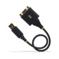 StarTech.com Cavo Adattatore USB a Seriale Null Modem da 30cm, Convertitore da USB-A a DB9 RS232 COM Retention con Dadi/Viti