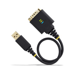 StarTech.com Cavo Adattatore USB a Seriale da 30 cm, Convertitore da USB-A a DB9 RS232 COM Retention con Dadi e Viti