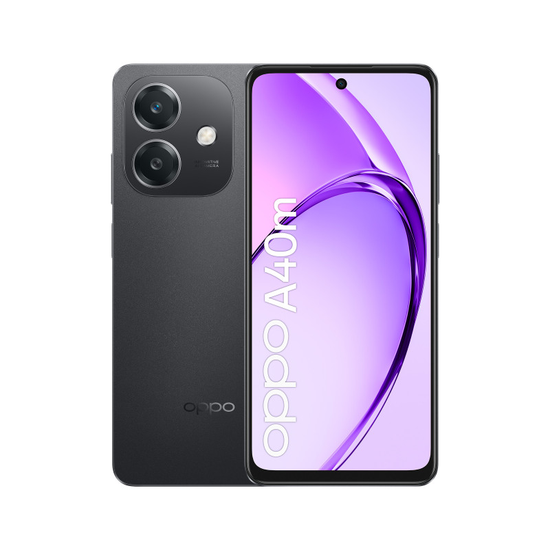 OPPO A40M Smartphone, Fotocamera AI 50MP, Selfie 5MP, Display 6.67” 90HZ LCD HD+, 5100mAh, RAM 16 GB (8+8) + ROM 256GB, IP54,