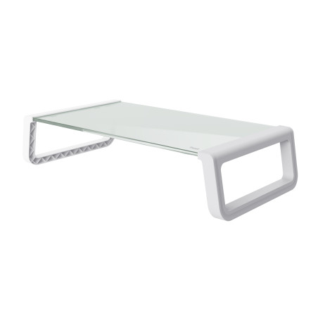 Trust 25351 supporto da tavolo per Tv a schermo piatto Scrivania Trasparente, Bianco