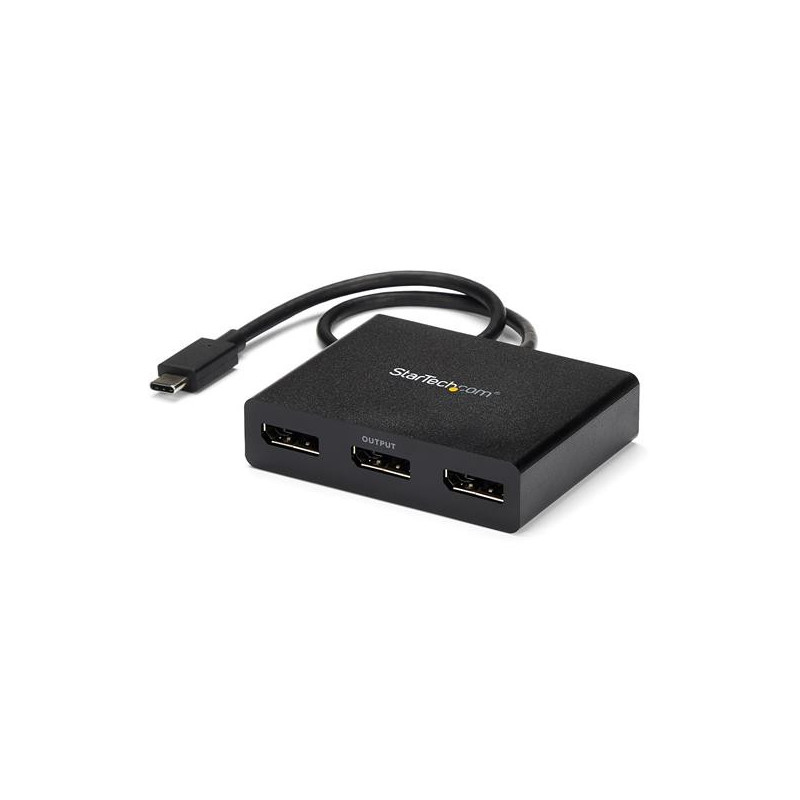 StarTech.com Adattatore USB-C a DisplayPort a 3 porte, MST hub USB Type-C a 3x DisplayPort 1.2, triplo estensore/splitter DP