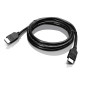 Lenovo 2.0m HDMI cavo HDMI 2 m HDMI tipo A (Standard) Nero