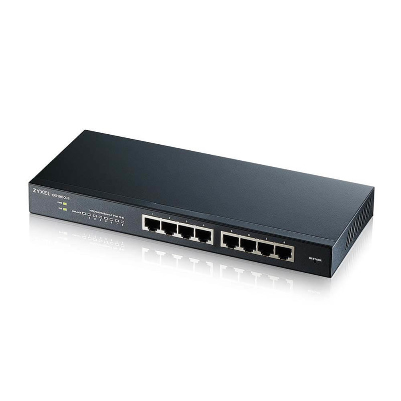 Zyxel GS1900-8 Gestito L2 Gigabit Ethernet (10/100/1000) Nero