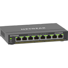 NETGEAR 8-Port Gigabit Ethernet High-Power PoE+ Plus Switch (GS308EPP) Gestito L2 L3 Gigabit Ethernet (10 100 1000) Supporto