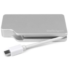 StarTech.com Adattatore Audio Video da Viaggio 3 in 1 - Mini DisplayPort a VGA, DVI o HDMI - in Alluminio - 4K