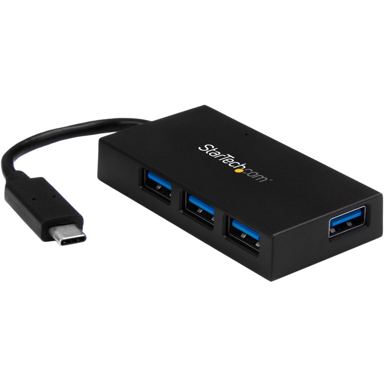 StarTech.com Hub USB-C a 4 Porte - Hub USB Type-C con 4 Porte USB-A (USB 3.0/3.1 Gen 1 SuperSpeed 5Gbps) - Adattatore Portatile