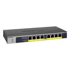 NETGEAR GS108PP Non gestito Gigabit Ethernet (10 100 1000) Supporto Power over Ethernet (PoE) Nero