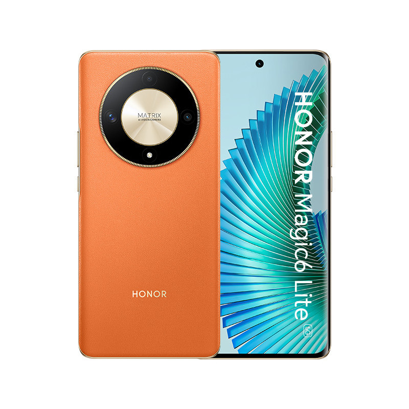 Honor Magic6 Lite 5G 17,2 cm (6.78") Doppia SIM Android 13 USB tipo-C 8 GB 256 GB 5300 mAh Arancione