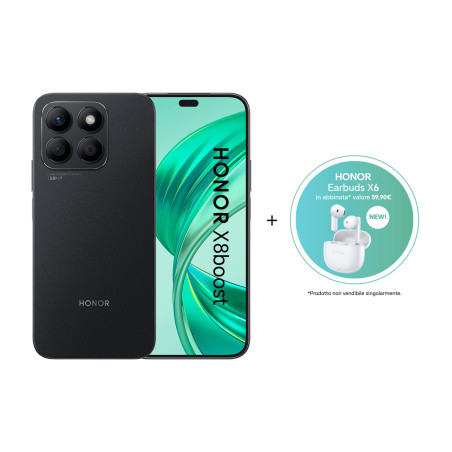 Honor X8boost + Earbuds X6 17 cm (6.7") Doppia SIM Android 13 4G USB tipo-C 8 GB 256 GB 4500 mAh Nero