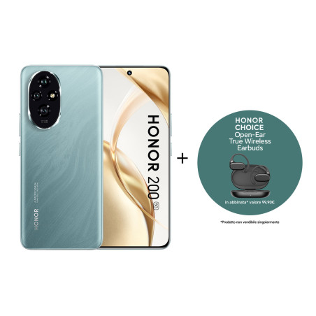 Honor 200 5G + Earbuds Choice 17 cm (6.7") Doppia SIM Android 14 USB tipo-C 12 GB 512 GB 5200 mAh Verde