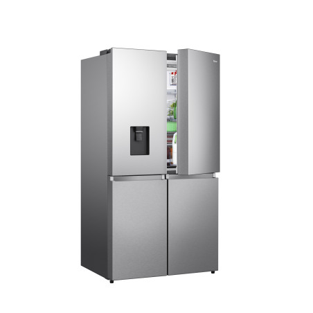 Hisense RQ758N4SWSE frigorifero side-by-side Libera installazione 606 L E Acciaio inox