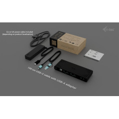 i-tec CADUA4KDOCKPDB100UK replicatore di porte e docking station per laptop Cablato USB 3.2 Gen 1 (3.1 Gen 1) Type-C Nero