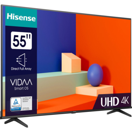 Hisense 55E63KT TV 139,7 cm (55") 4K Ultra HD Smart TV Wi-Fi Nero, Grigio 300 cd/m²