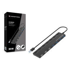 Conceptronic HUBBIES09BP hub di interfaccia USB 3.2 Gen 1 (3.1 Gen 1) Type-A 5000 Mbit/s Nero