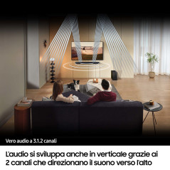 Samsung Soundbar HW-Q700C ZF Serie Q, 9 speaker, Wireless Dolby Atmos, Audio a 3.1.2 canali, Q-Simphony, Compatibile con Alexa