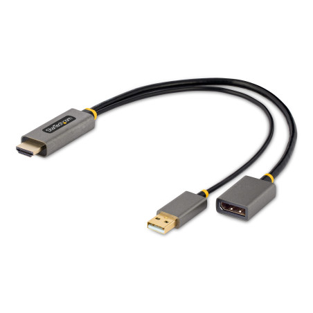 StarTech.com Cavo adattatore da HDMI a DisplayPort da 30 cm - Convertitore attivo da HDMI 2.0 a DP 1.2 da 4K 60Hz, HDR -