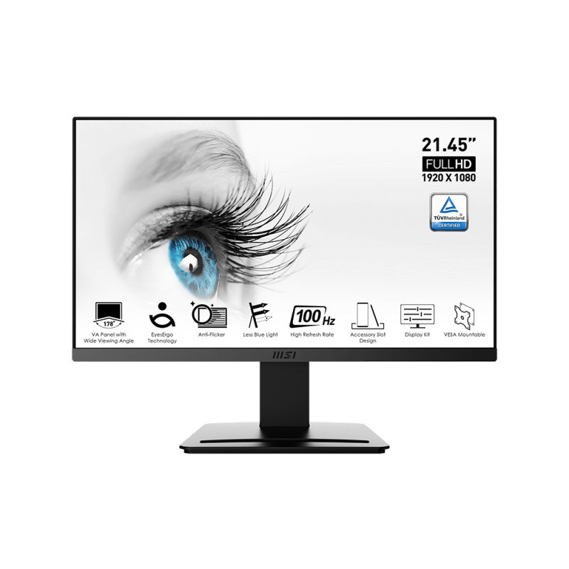 MSI Pro MP223 Monitor PC 54,5 cm (21.4") 1920 x 1080 Pixel Full HD LED Nero