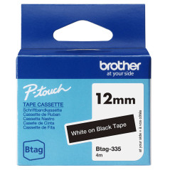 Brother BTAG-335 nastro per etichettatrice Bianco su nero