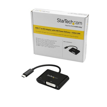 StarTech.com Adattatore USB C a DVI 1080p - Power Delivery - Convertitore Video USB Type-C a DVI-D Single Link con Ricarica -